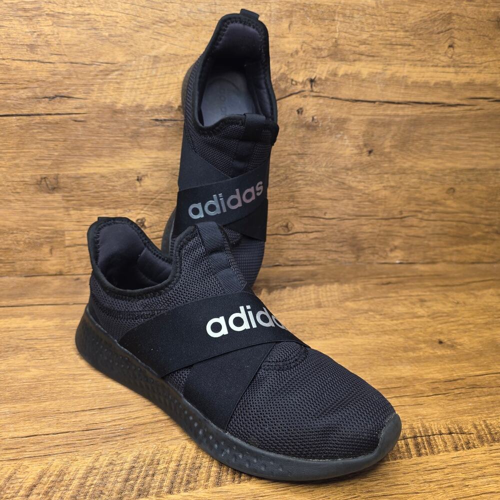 Adidas womens lite racer adapt slip-on black sneaker sz 8